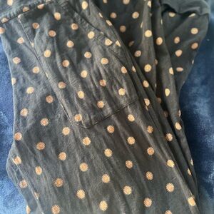 Stylish Black and Gold Polka Dot Women's Pants